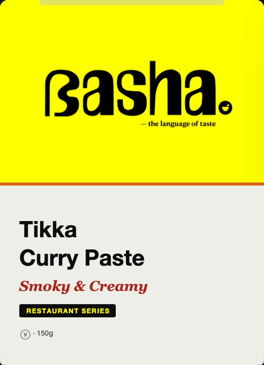 basha. Tikka Kerala Curry Paste